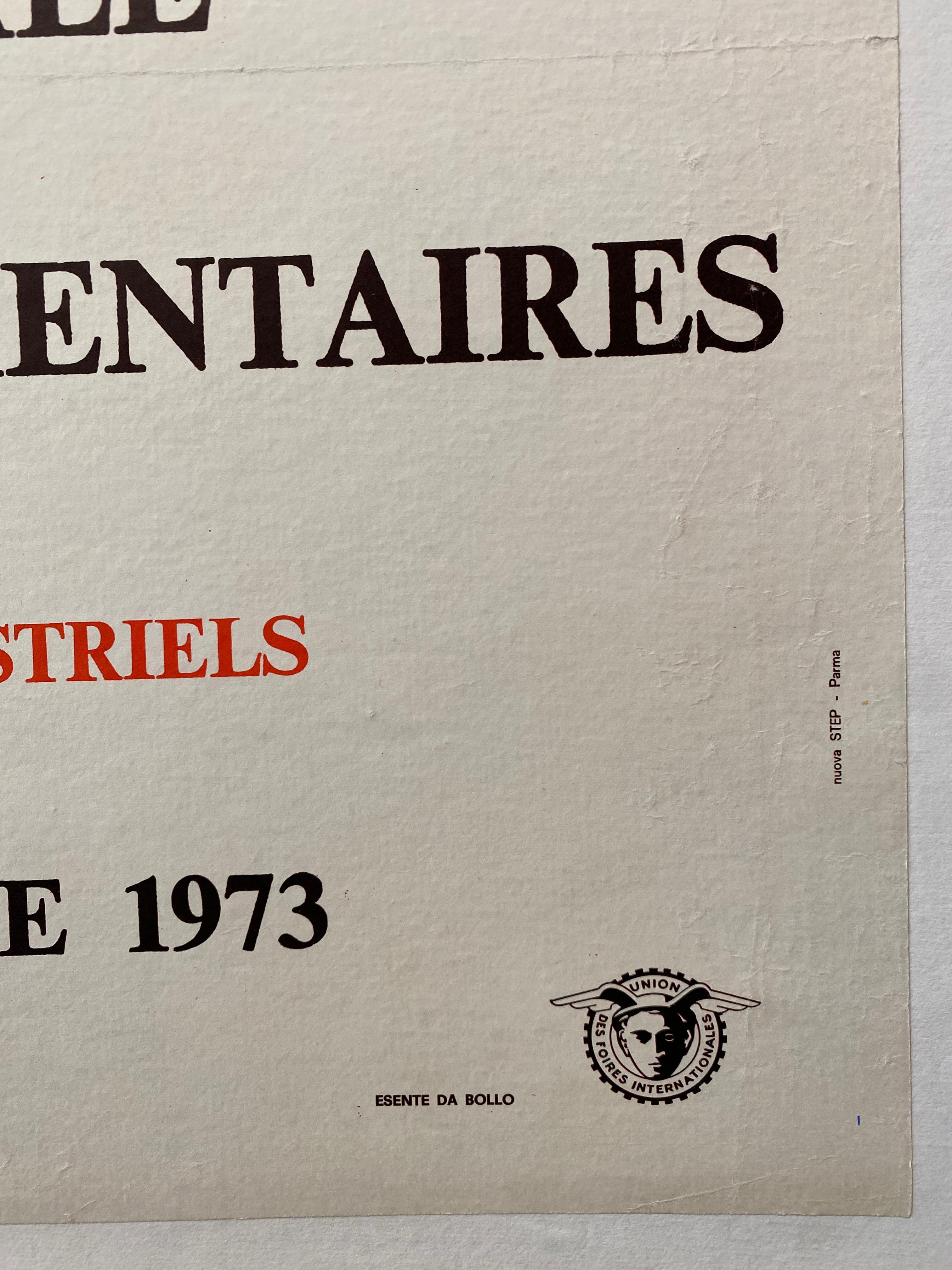 Foire International Des Industries 1973 Poster originale d'epoca in vendita 3