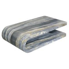 Fold, Calacatta Midnight Contemporary Designer Coffee Table, Limited Edition