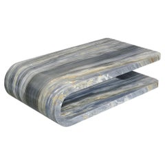 Fold, Calacatta Midnight Contemporary Designer Coffee Table, Limited Edition