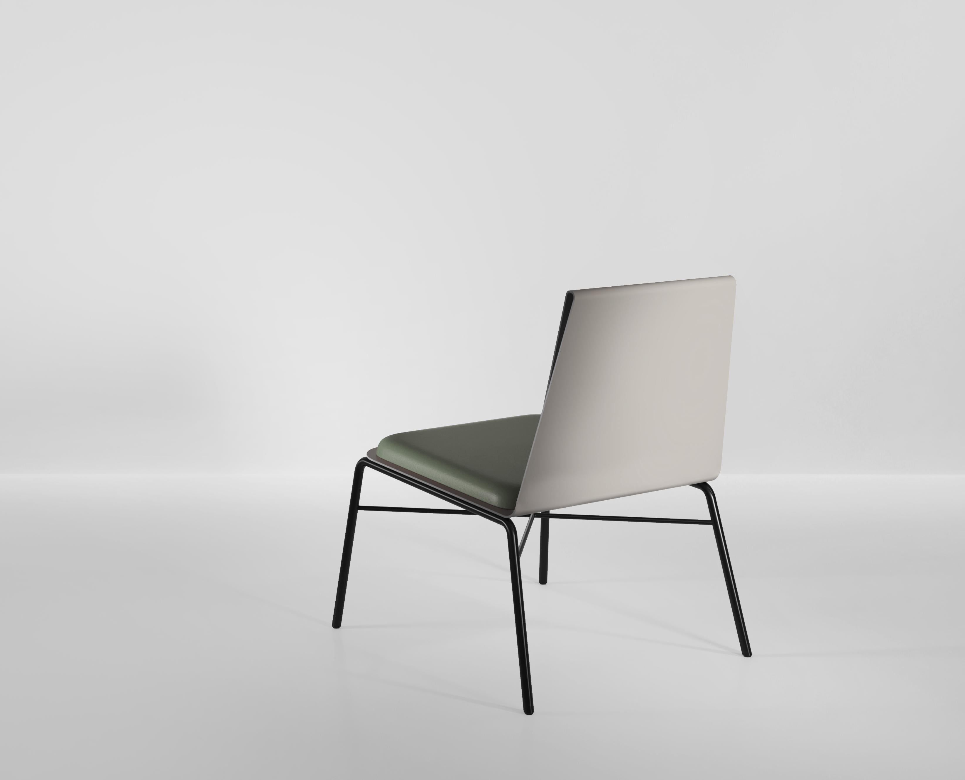 Italian Fold Contemporary Lounge Chair in Metal and Fabric by Artefatto Design Studio