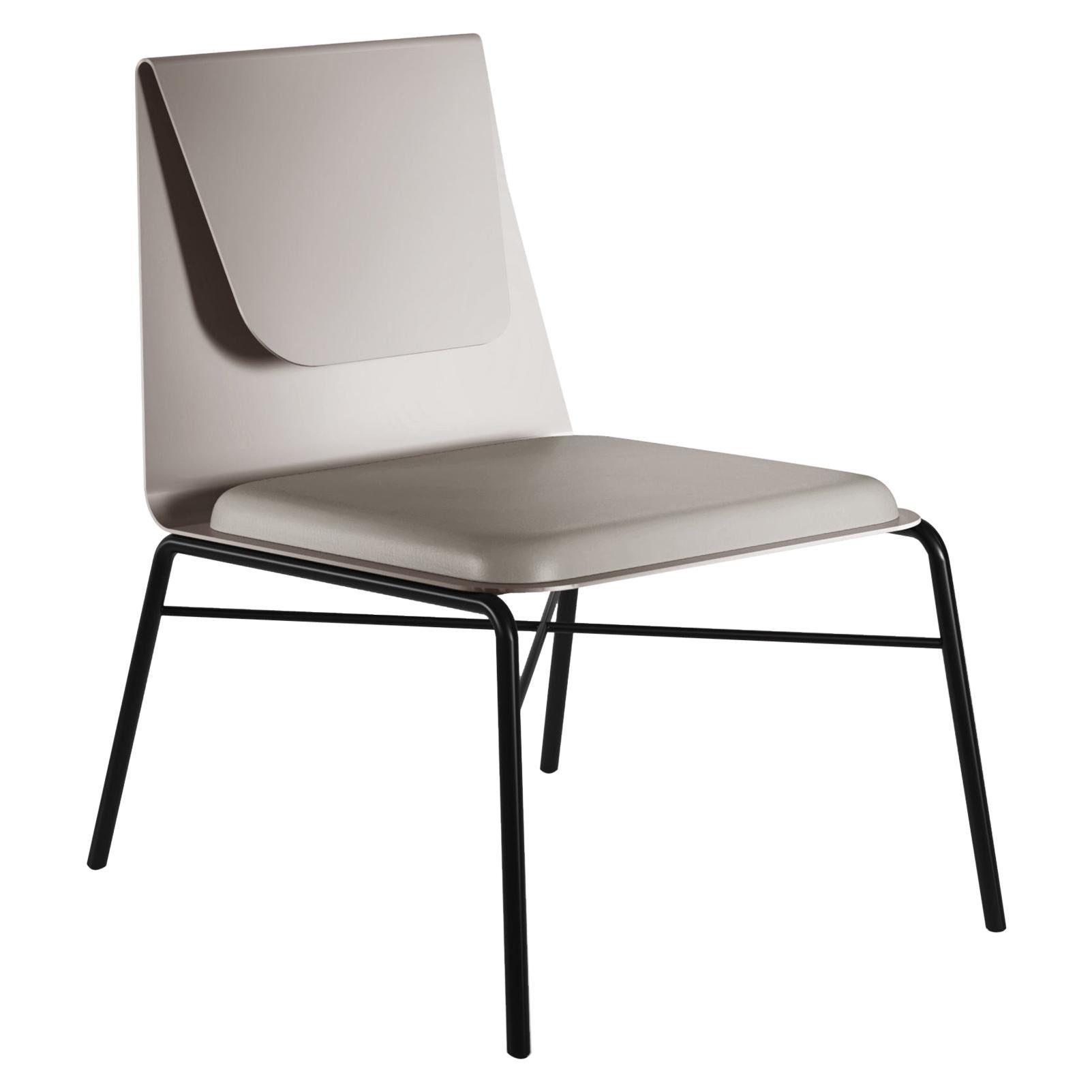 Fold Contemporary Lounge Chair in Metal and Fabric by Artefatto Design Studio