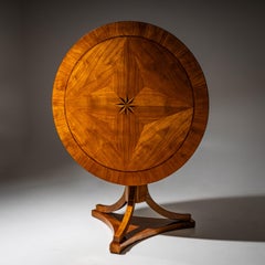 Fold-down Biedermeier salon table in cherrywood, circa 1825