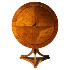 Fold-down Biedermeier salon table in cherrywood, circa 1825
