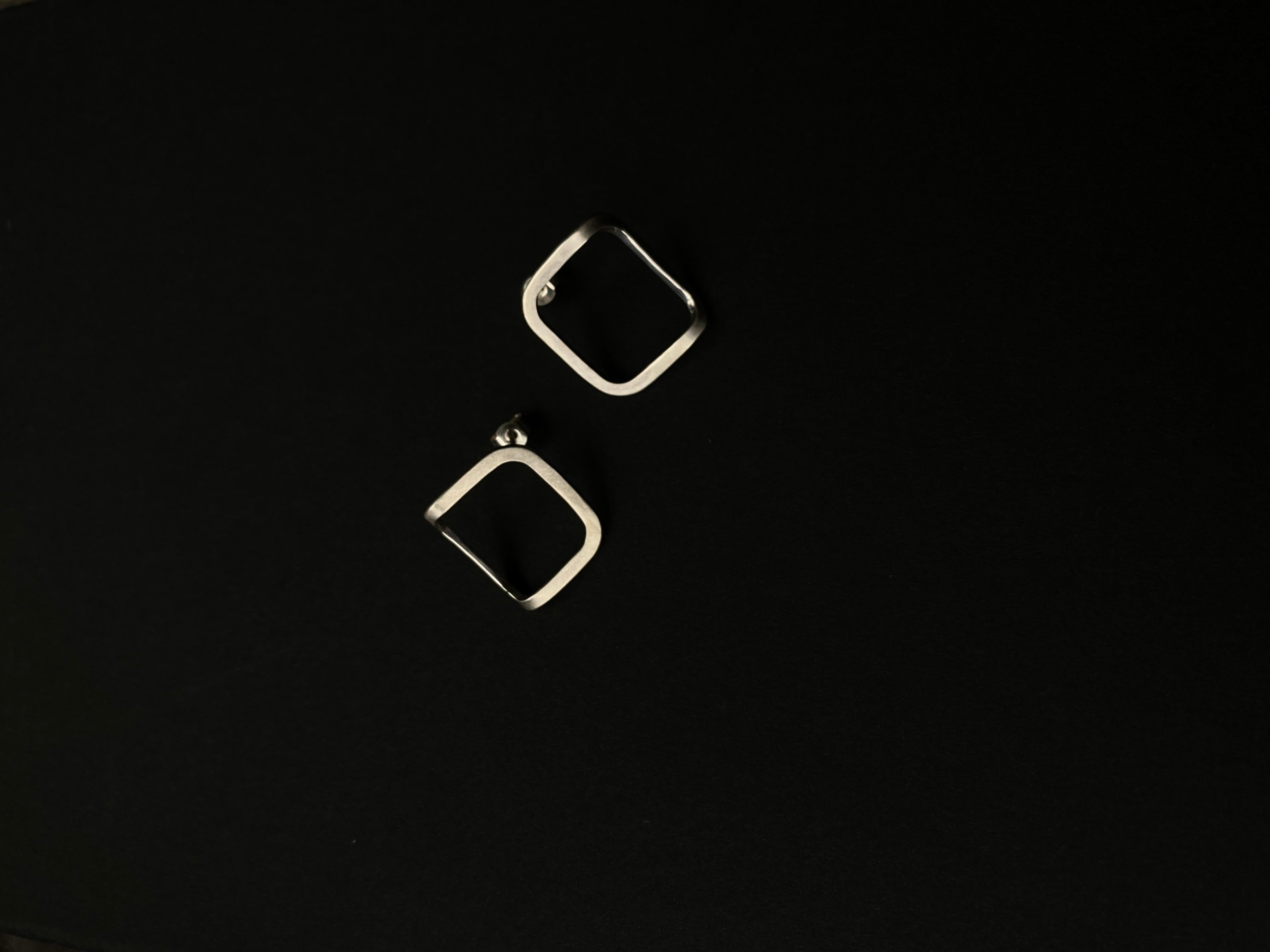 Contemporary Fold Earrings, in Gold Vermeil For Sale