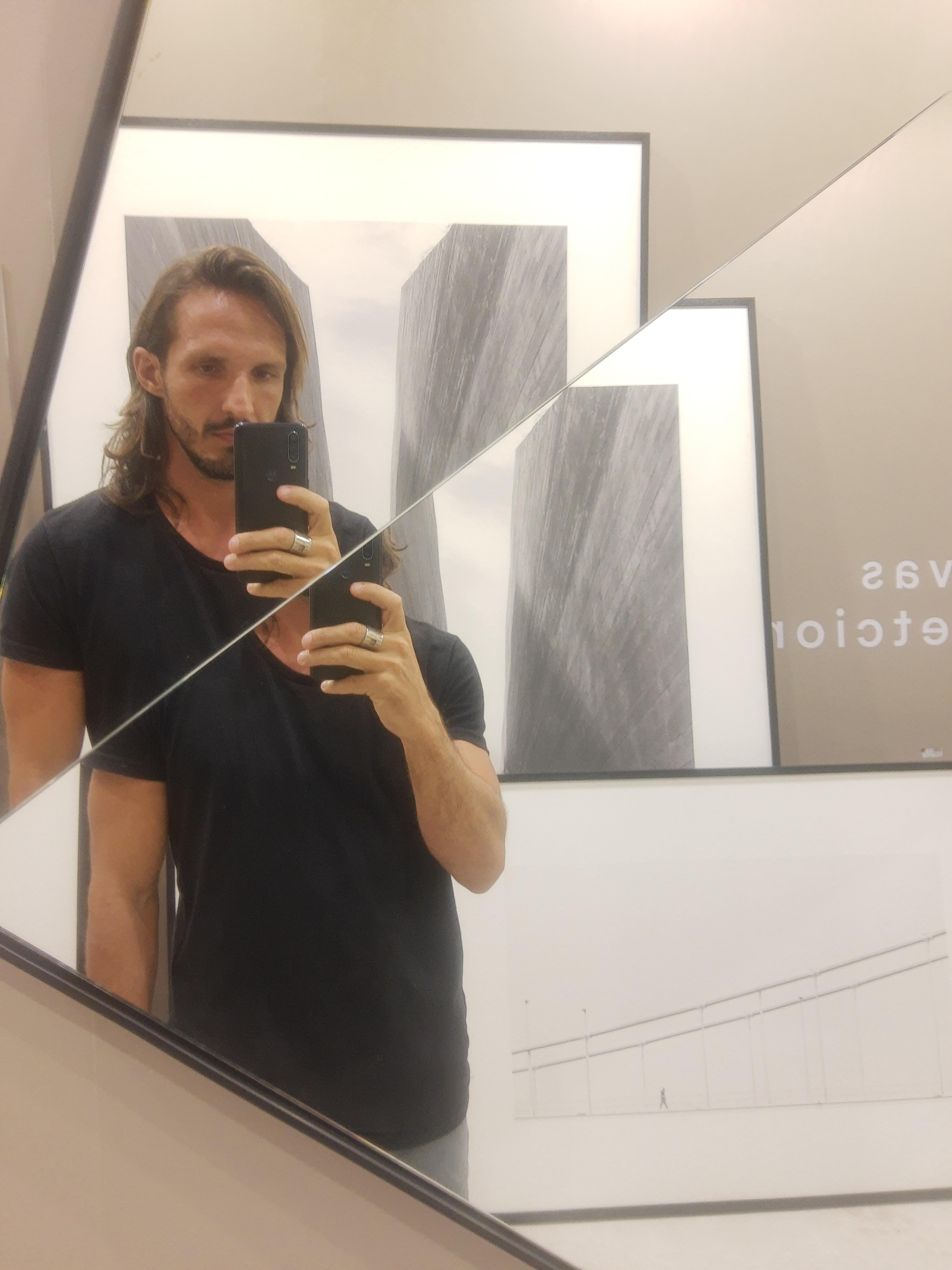 Miroir pentagonal contemporain 