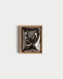 Fold Gestures Dark Chrome Glazed Ceramic Wall Frame von Cindy Hsu Zell