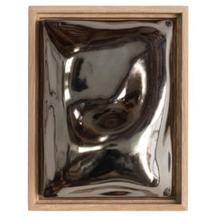Fold Gestures Dark Chrome Glazed Ceramic Wall Frame by Cindy Hsu Zell Fold Gestures Dark Chrome Glazed Ceramic Wall Frame by Cindy Hsu Zell