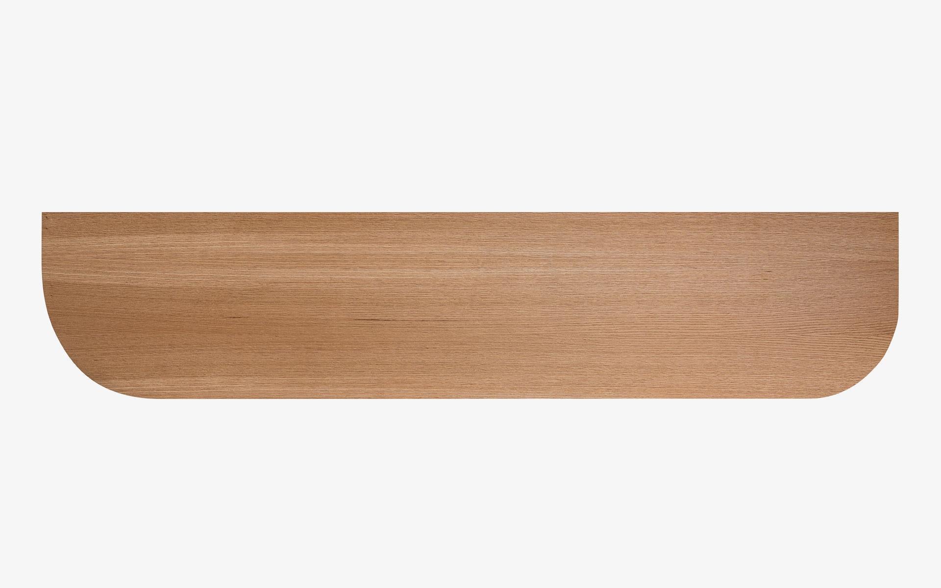 Mobile TV in impiallacciato Oak con accessori in ottone in vendita 3