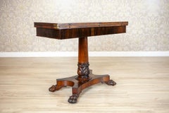 Fold-Out Rosewood Card Table, Turn of the 19th and 20th Centuries