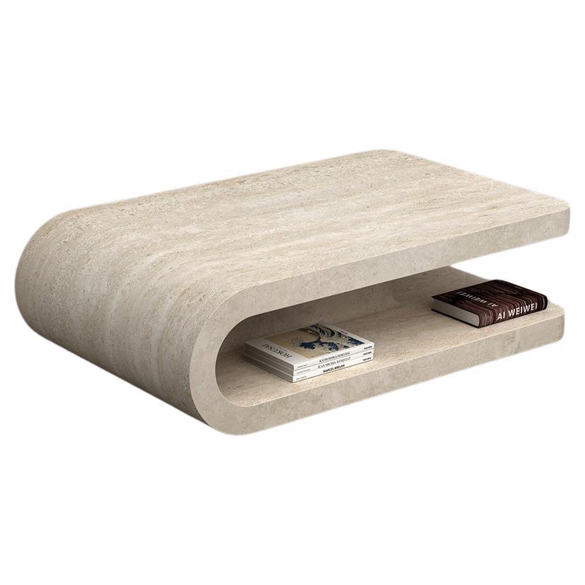 Fold Travertine Coffee Table For Sale