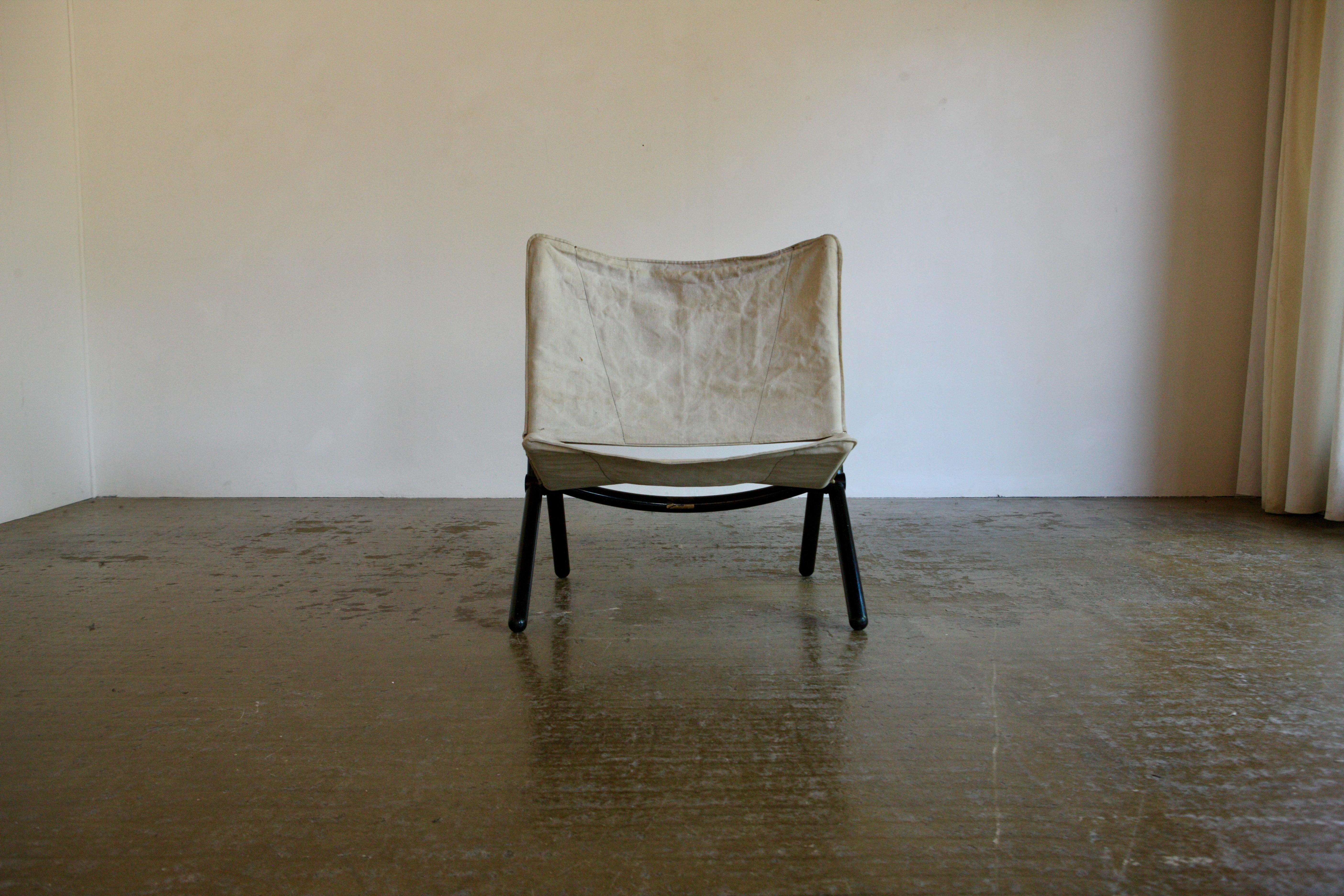 Silla plegable de lona de T Ammannati y G P Vitelli para Brunati en Bueno estado para la venta en London, GB
