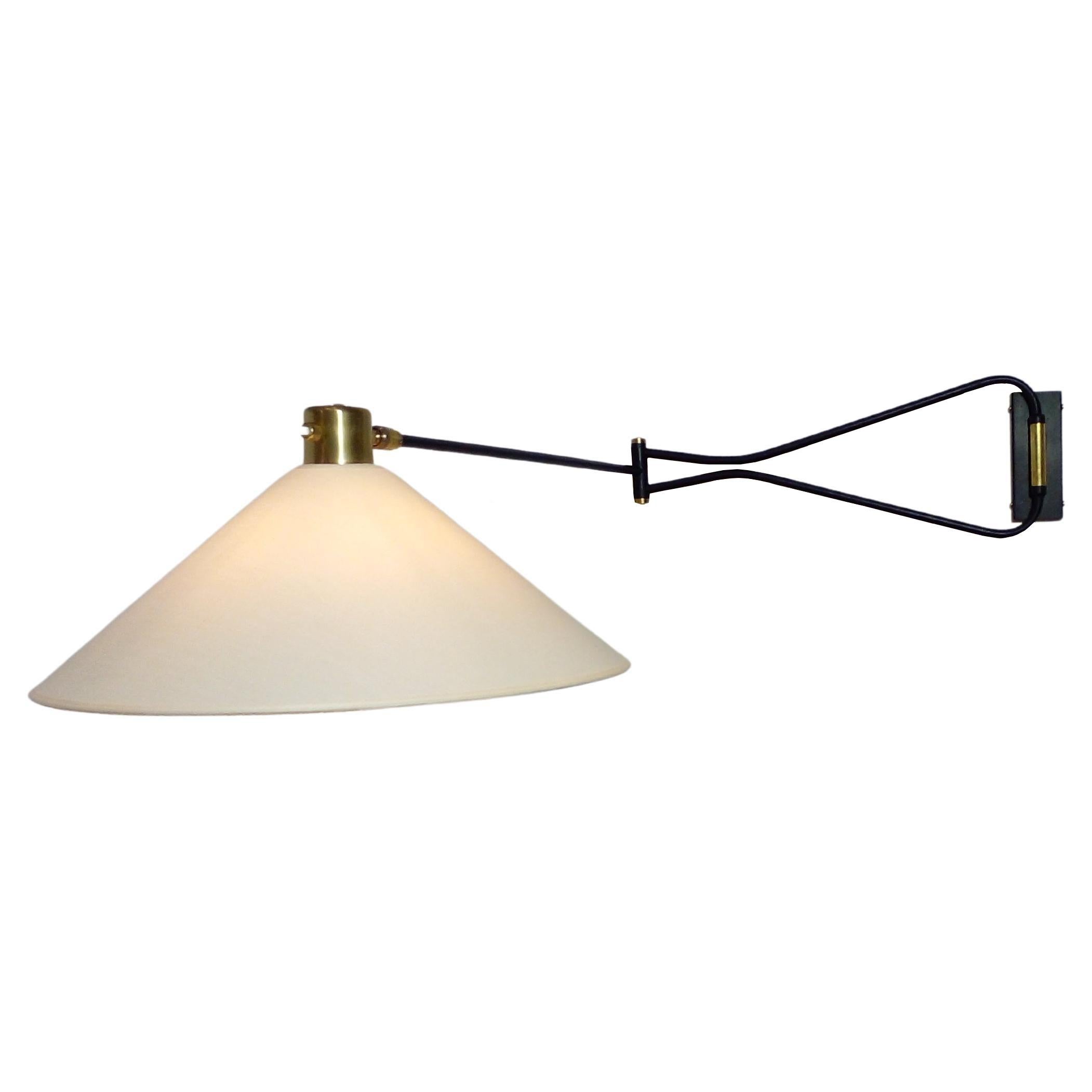Mid-20th Century Foldable and Adjustable Wall Lamp by Arlus, France circa 1950