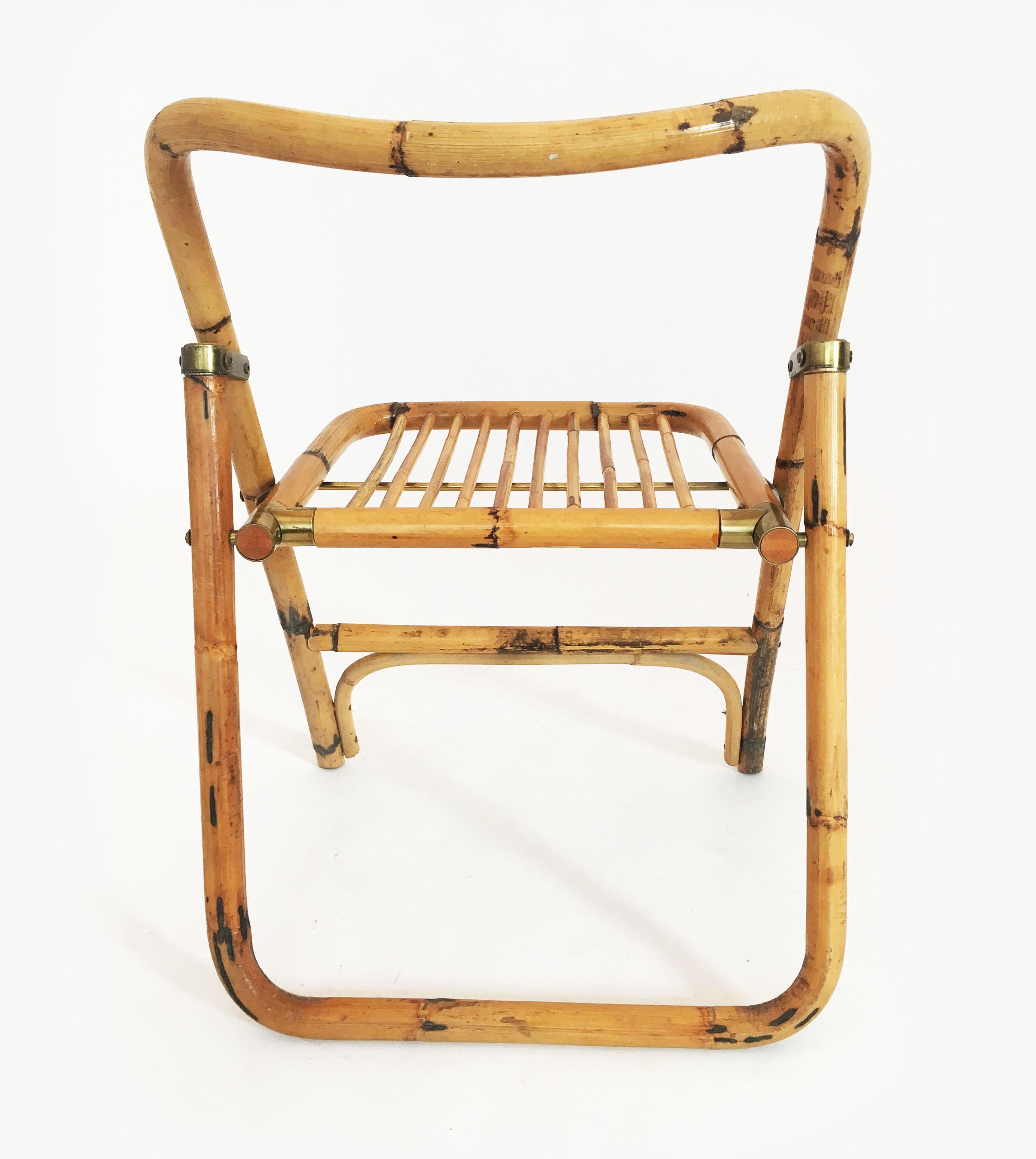 Folding Bamboo Chairs by Dalvera, Italy 1970s For Sale 6