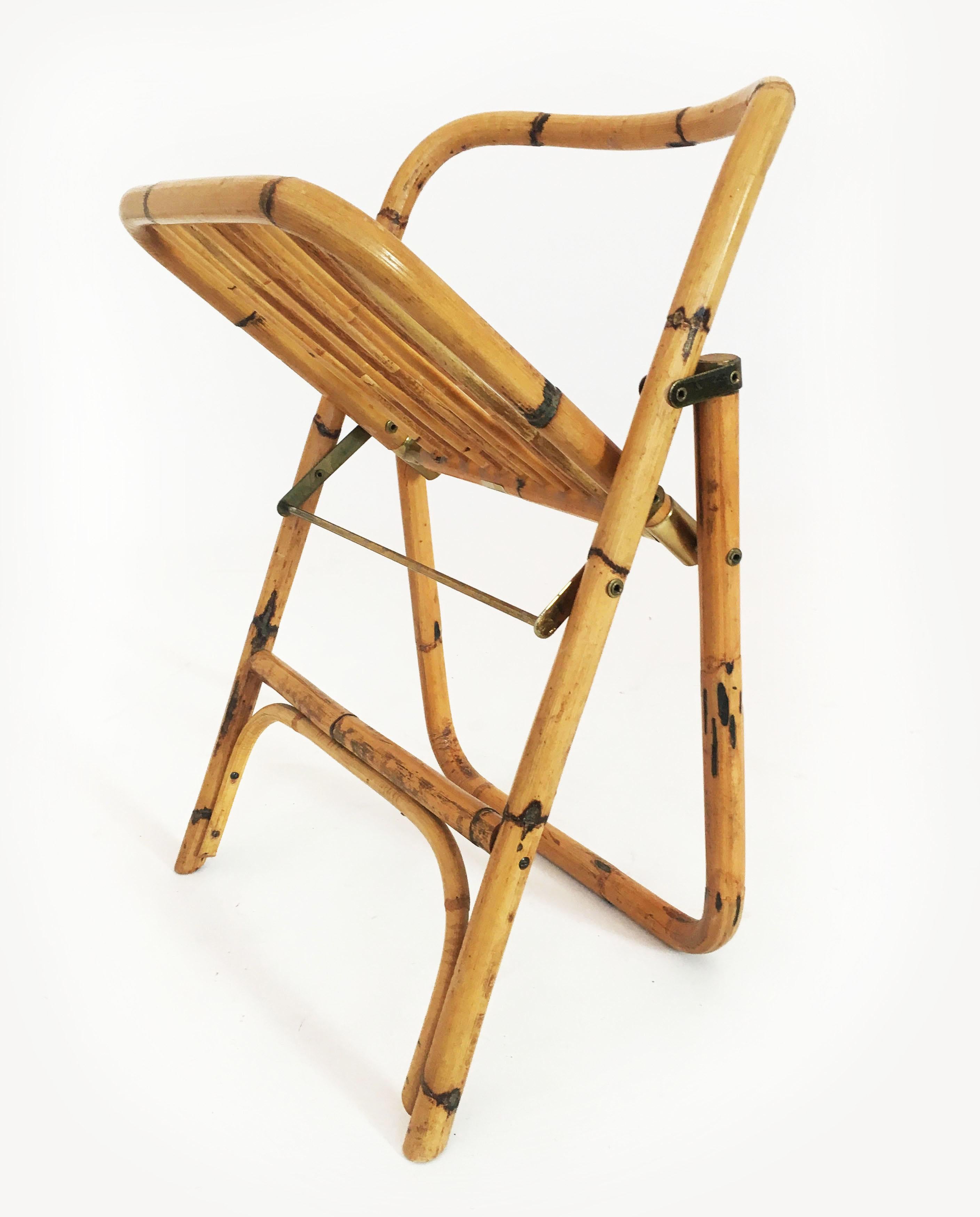 Folding Bamboo Chairs by Dalvera, Italy 1970s For Sale 10