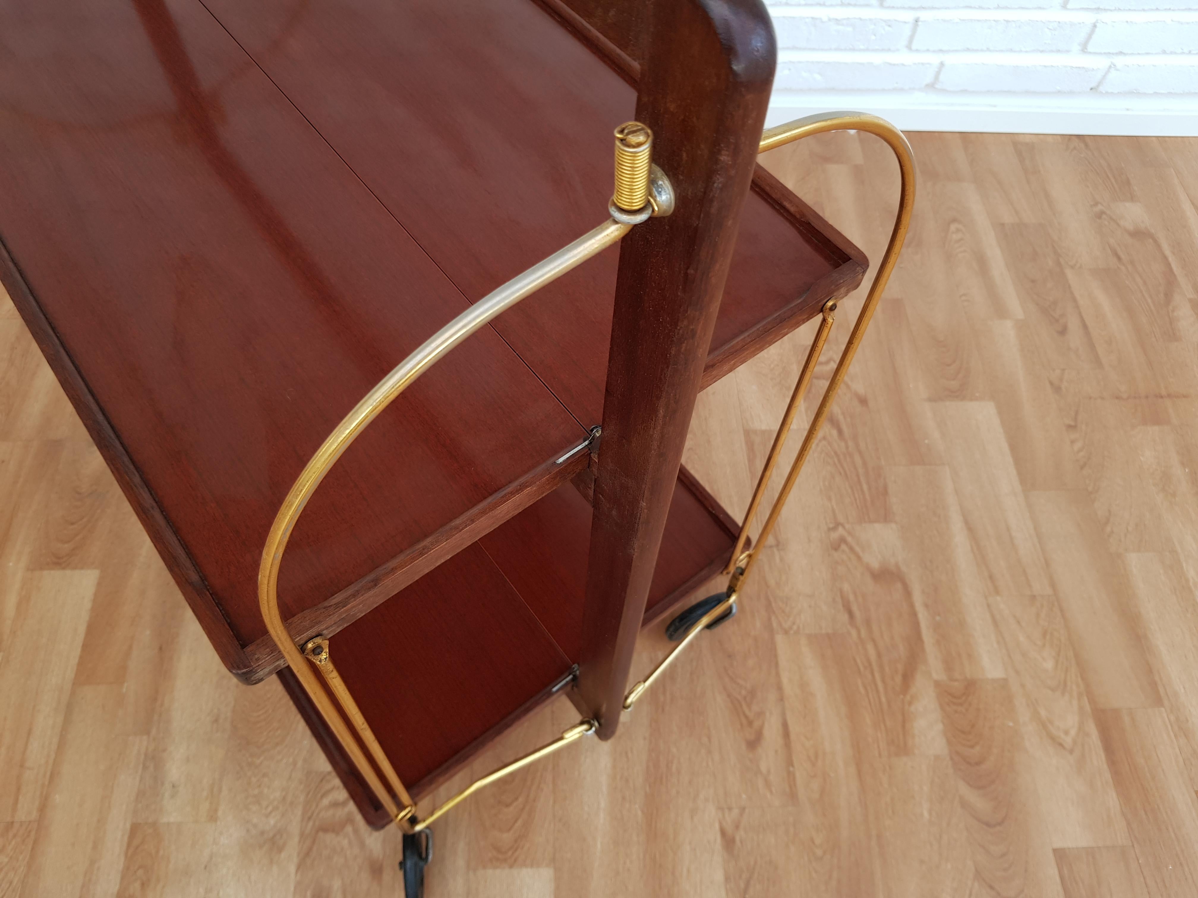 Foldable Cart Table by Marie Francoise Mondineu, 1950s, France For Sale 3
