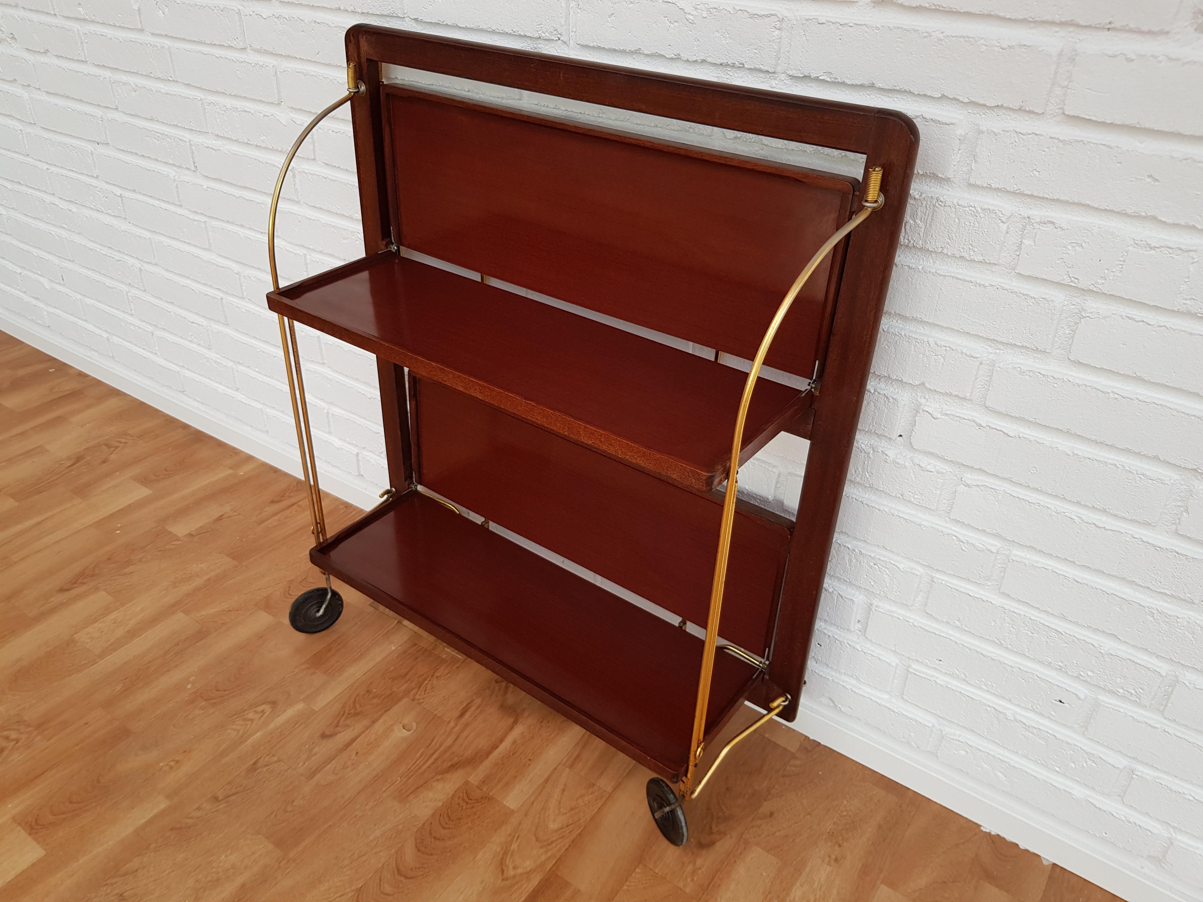 Foldable Cart Table by Marie Francoise Mondineu, 1950s, France For Sale 8