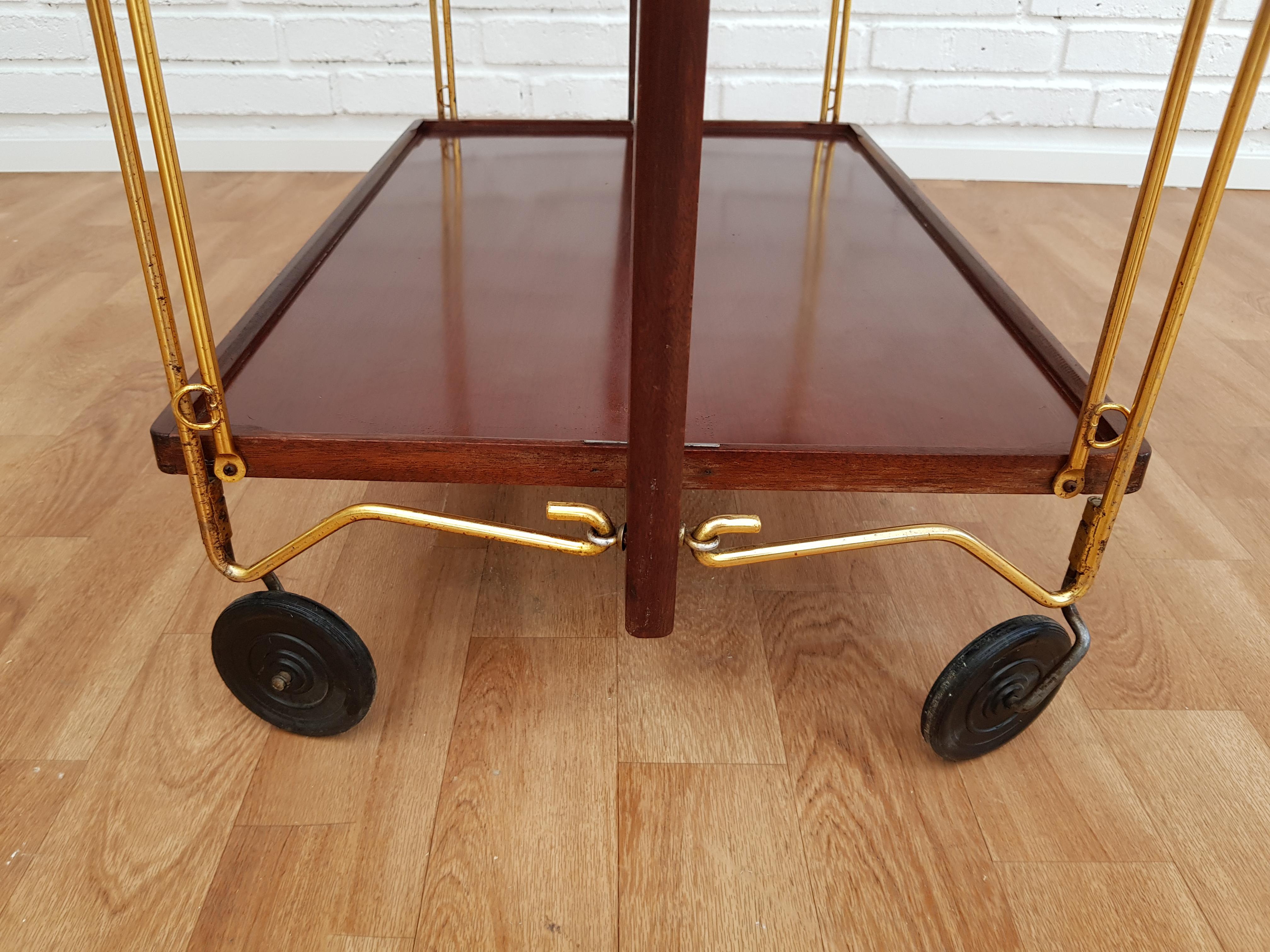 Mid-20th Century Foldable Cart Table by Marie Francoise Mondineu, 1950s, France For Sale