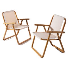 Foldable chairs in bamboo & yuta