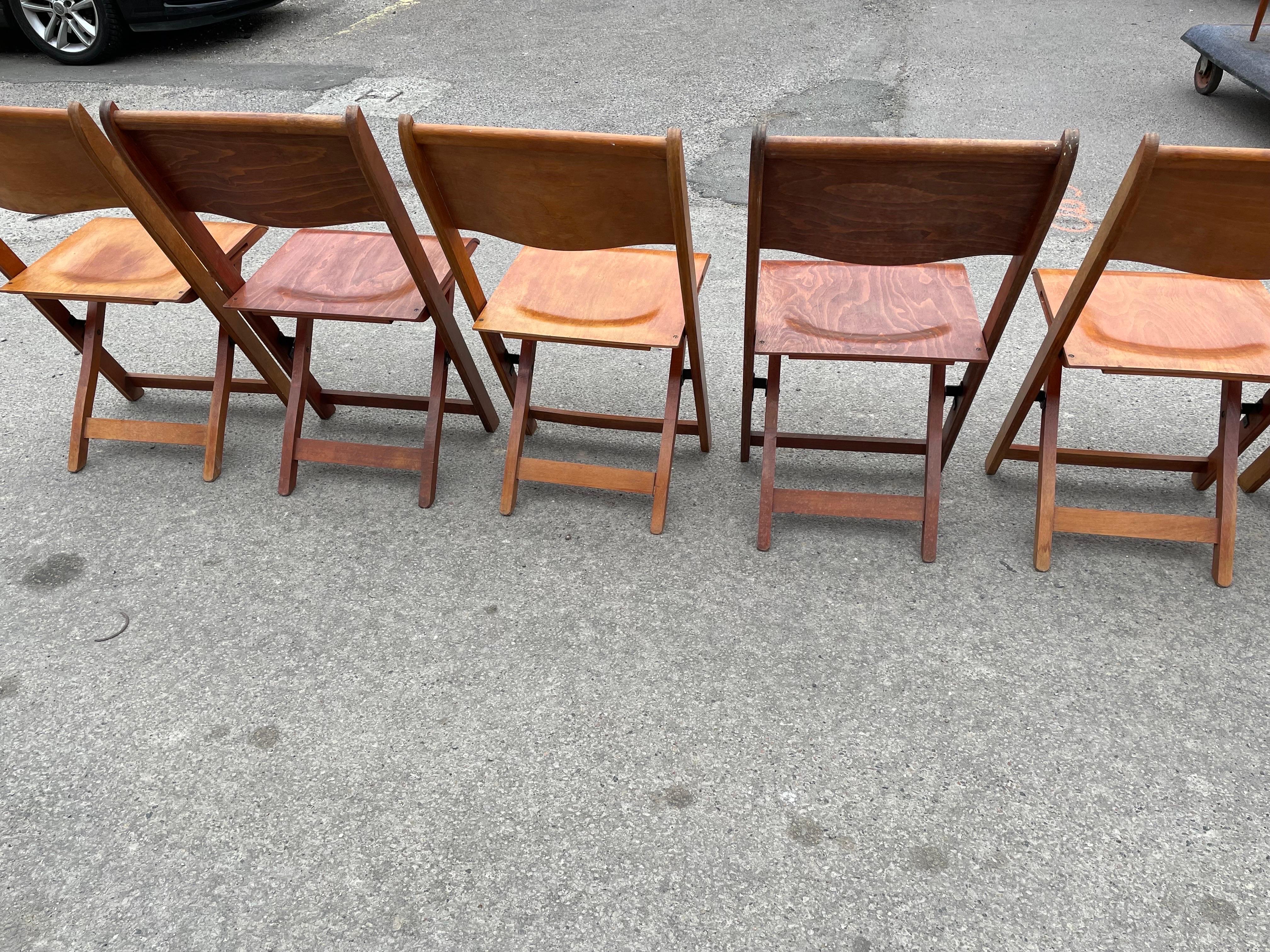 Foldable Danish Chairs from 1930’s In Good Condition In Copenhagen, DK