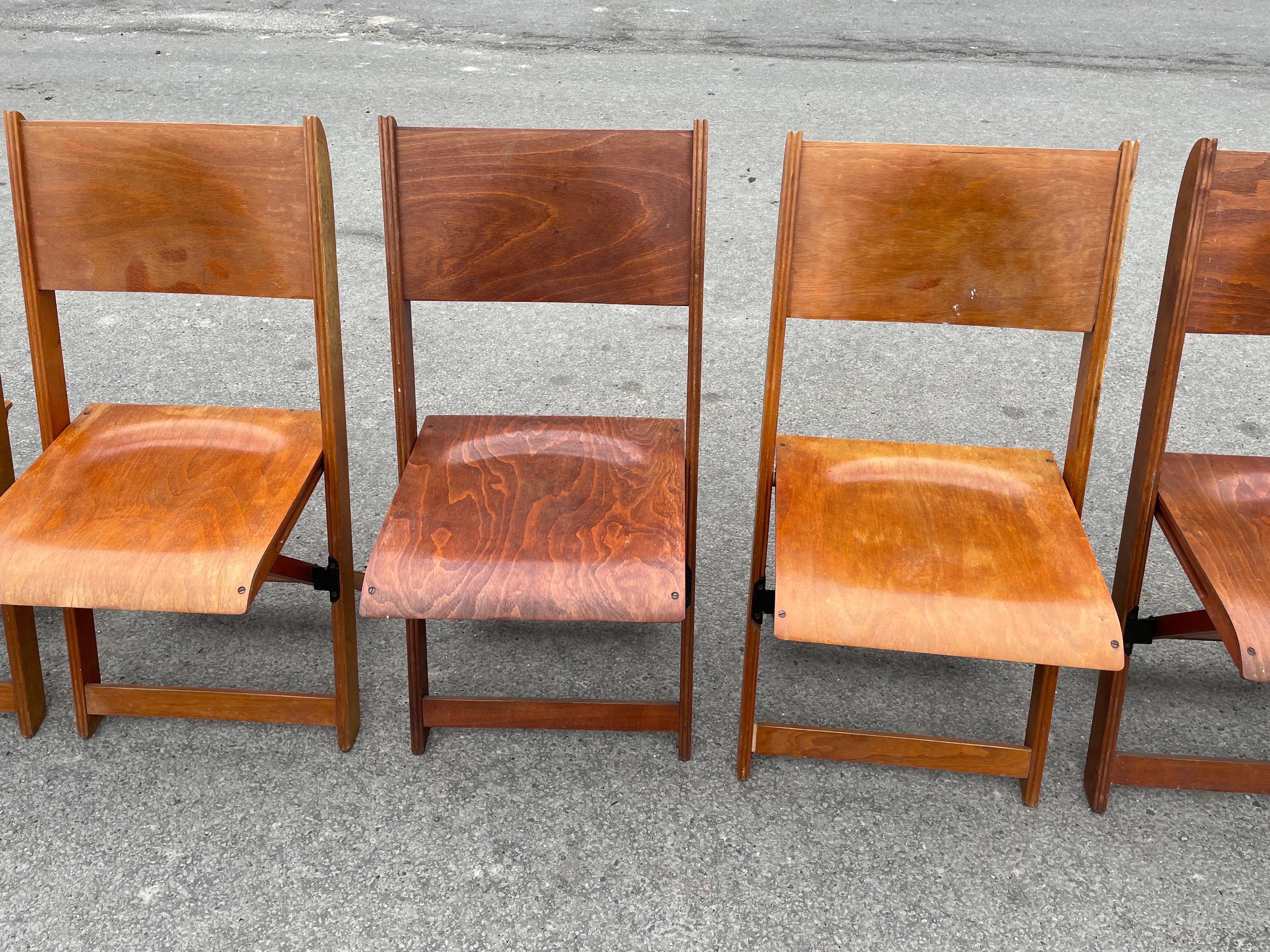 Birch Foldable Danish Chairs from 1930’s