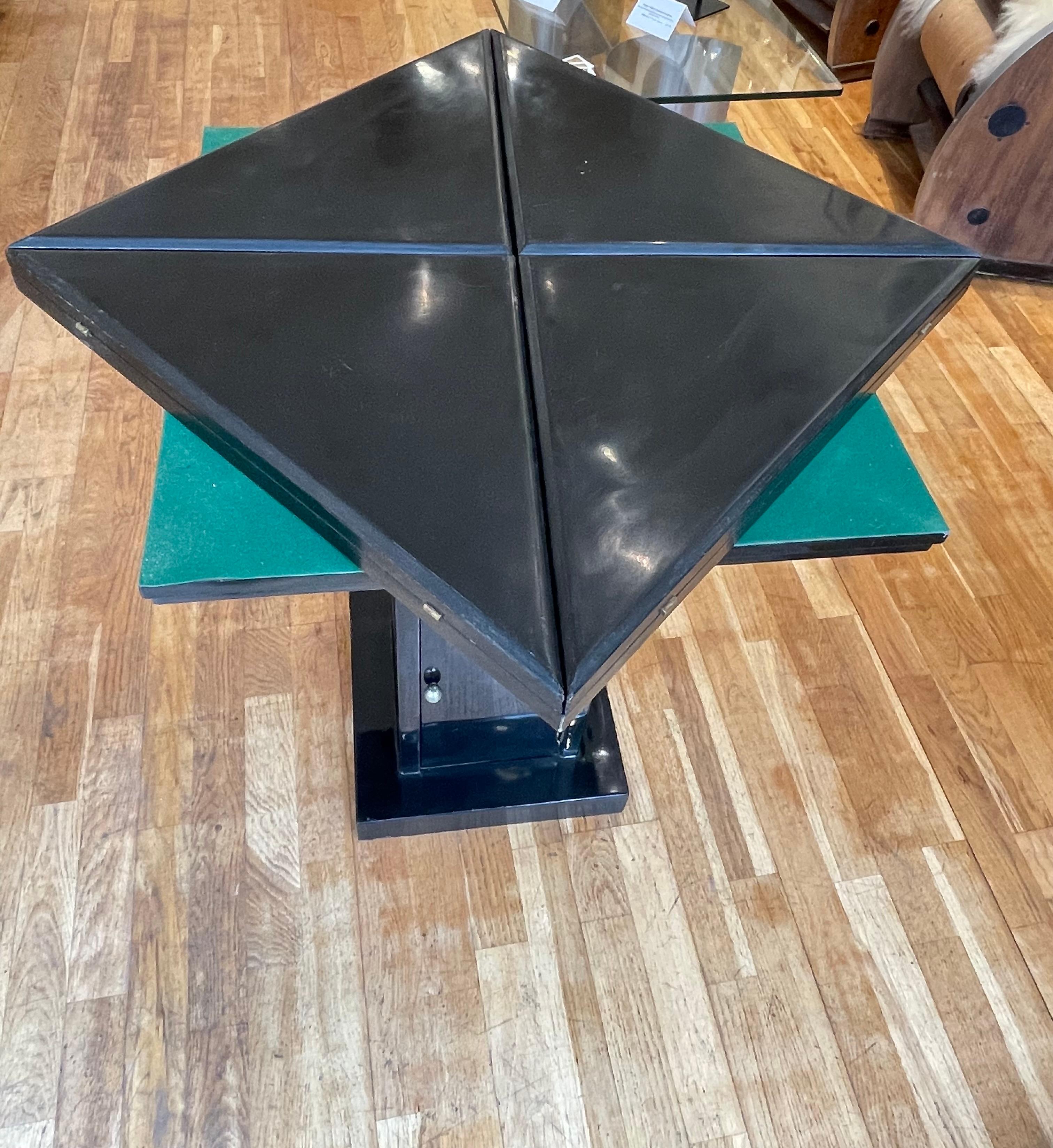 French Foldable Game Table, René Joubert & Philippe Petit (DIM), France, 1930s For Sale