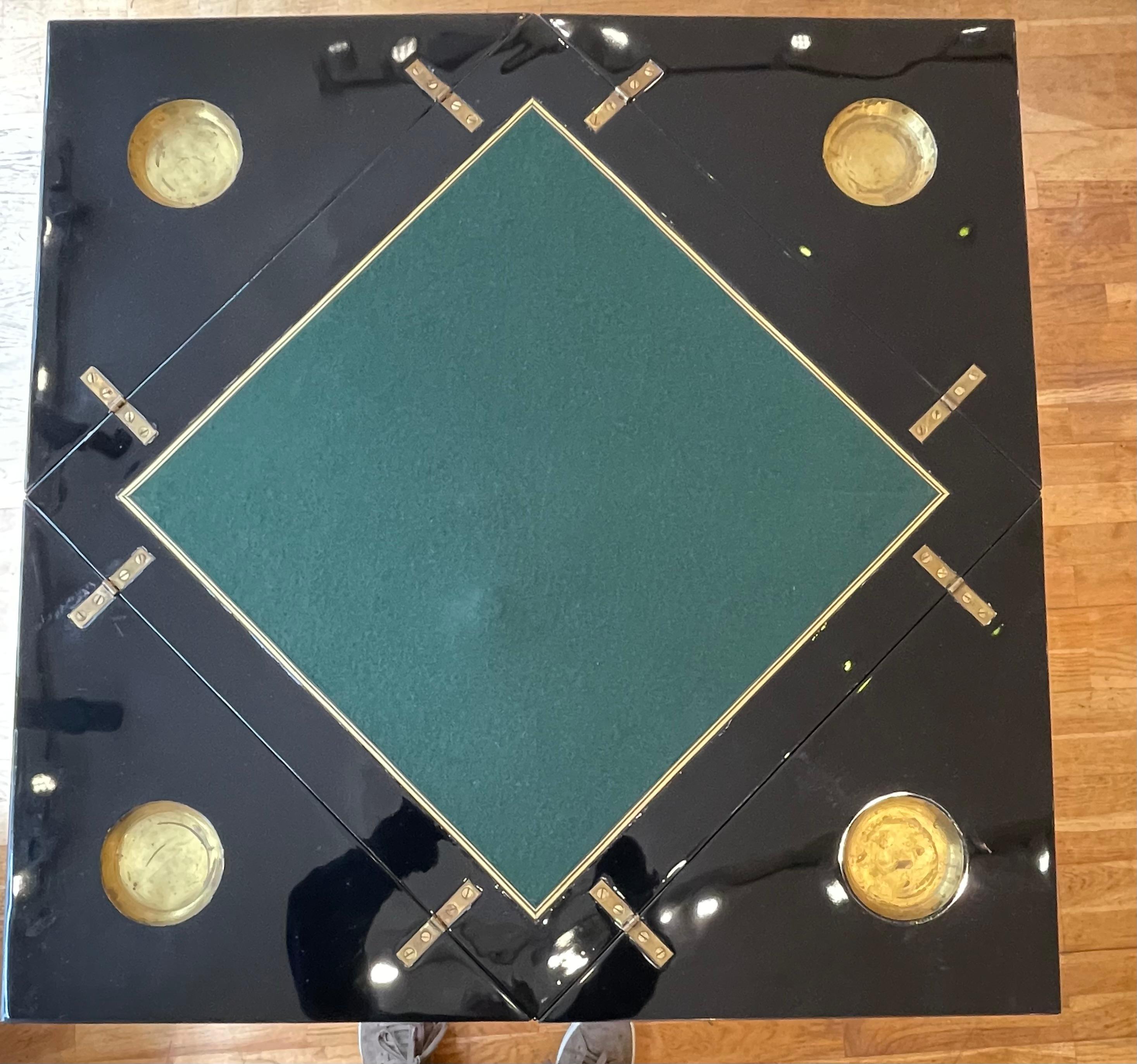 Mid-20th Century Foldable Game Table, René Joubert & Philippe Petit (DIM), France, 1930s For Sale