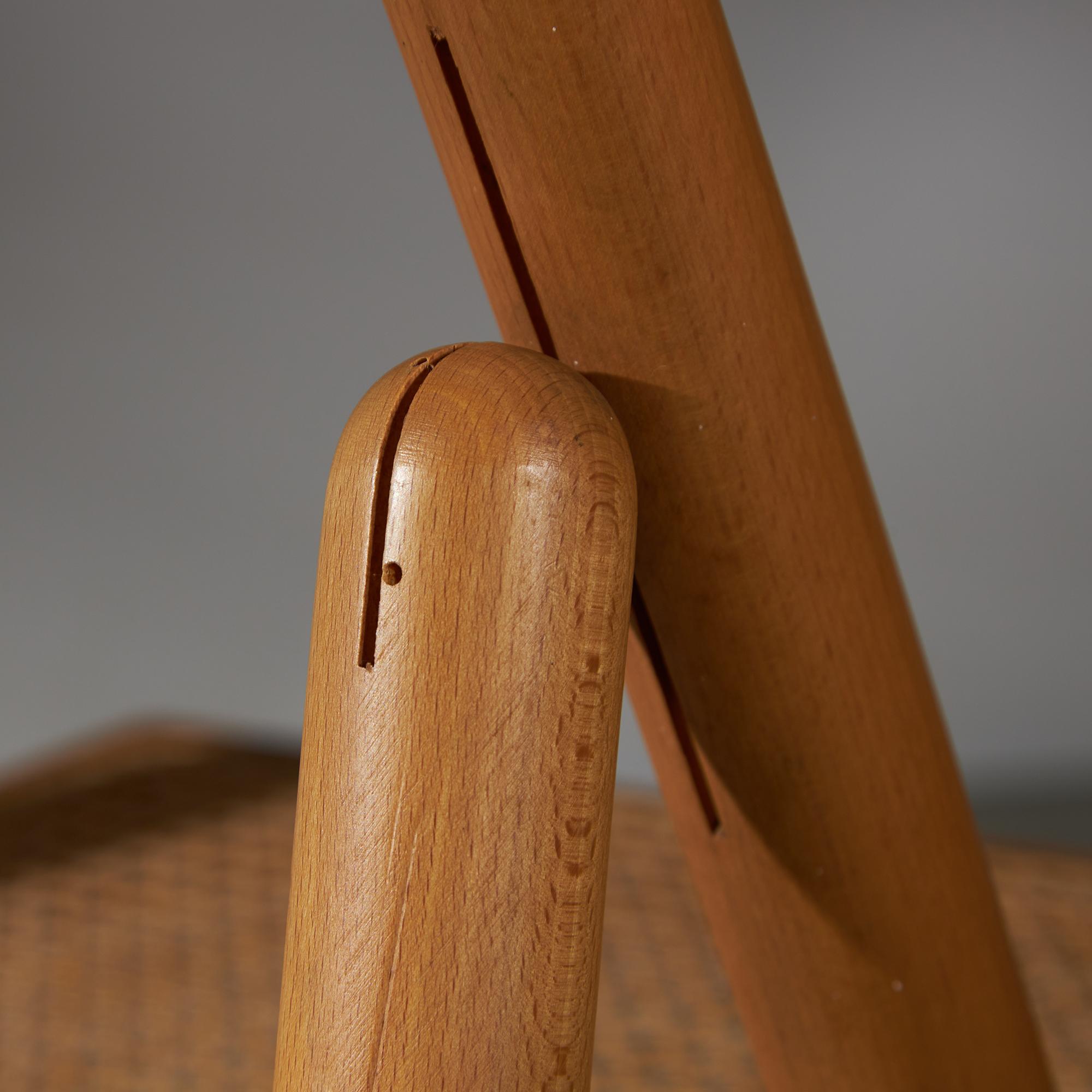 Foldable Italian Wicker Chair, 1970s 9