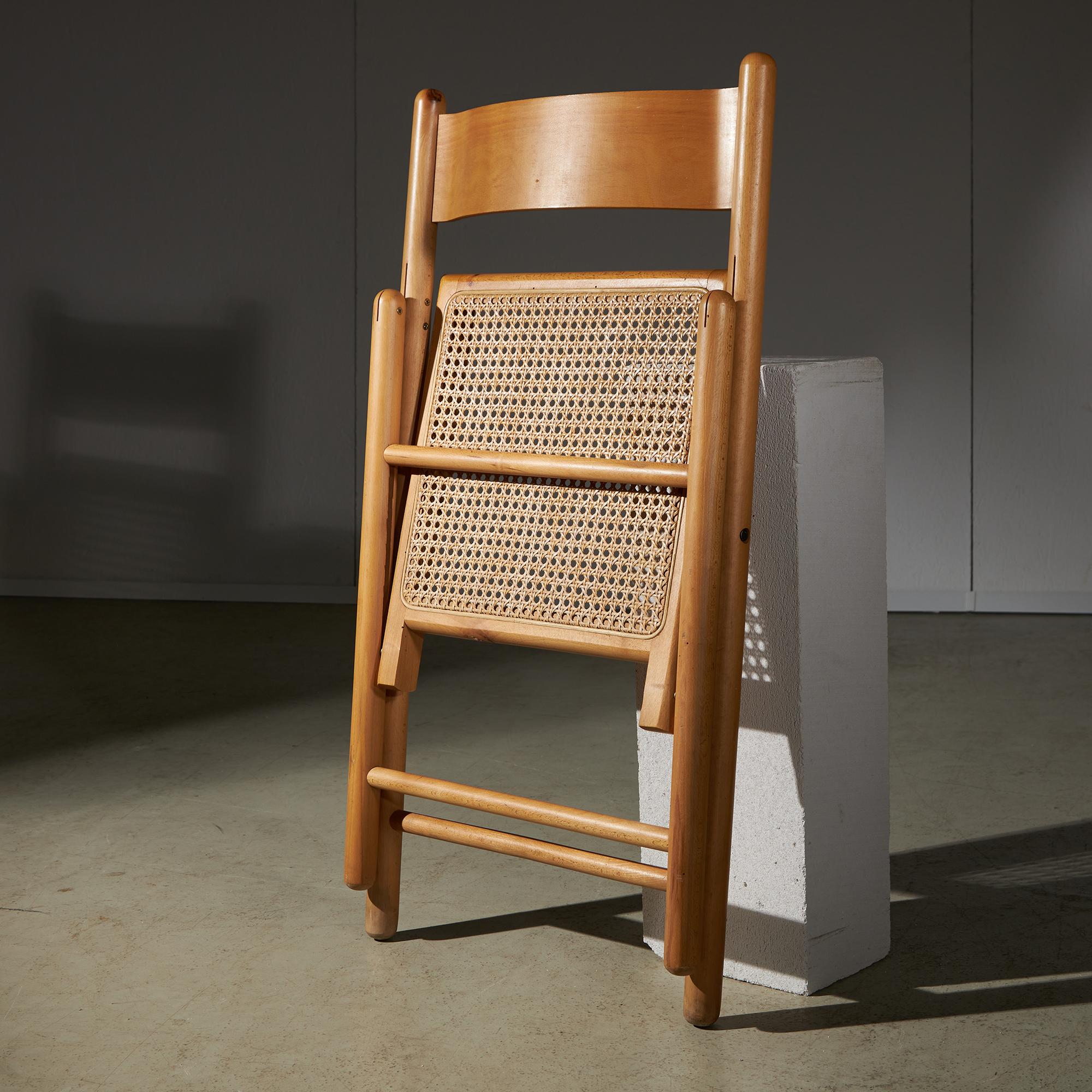 Foldable Italian Wicker Chair, 1970s 14
