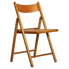 Foldable Italian Wicker Chair, 1970s