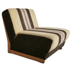 Vintage Foldable Lounge Chair / Daybed in Beech