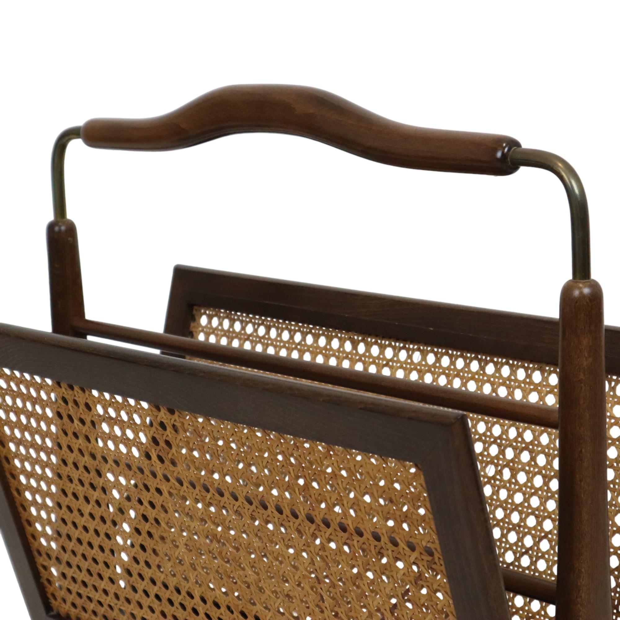 Foldable Magazine Rack Cesare Lacca Italienisches Design der fünfziger Jahre (Messing) im Angebot