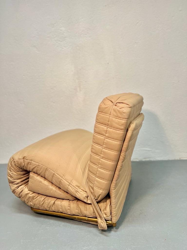Foldable One Person Lounge Chair and Sofa Bed from Perriand Les Arcs, France In Excellent Condition For Sale In Amsterdam, NL