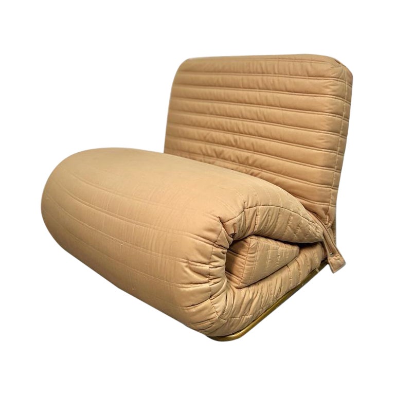 Foldable One Person Lounge Chair and Sofa Bed from Perriand Les Arcs, France For Sale