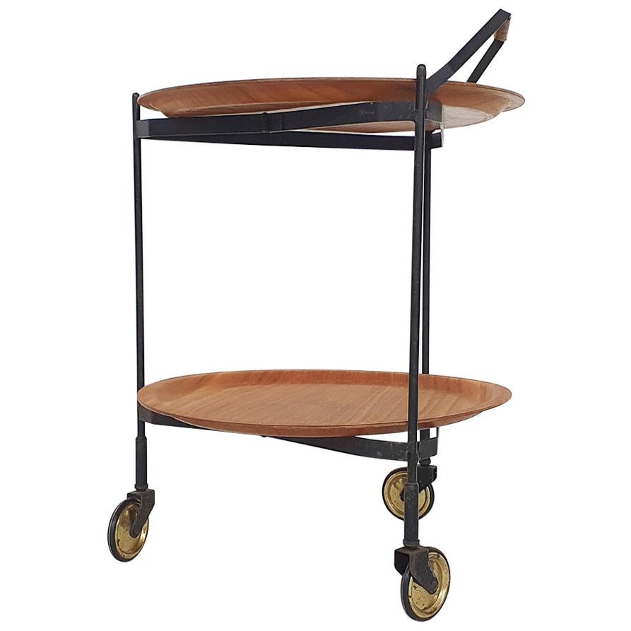 Foldable Serving Trolley, Bar Cart by Ary Fanerprodukter Nybro, Sweden