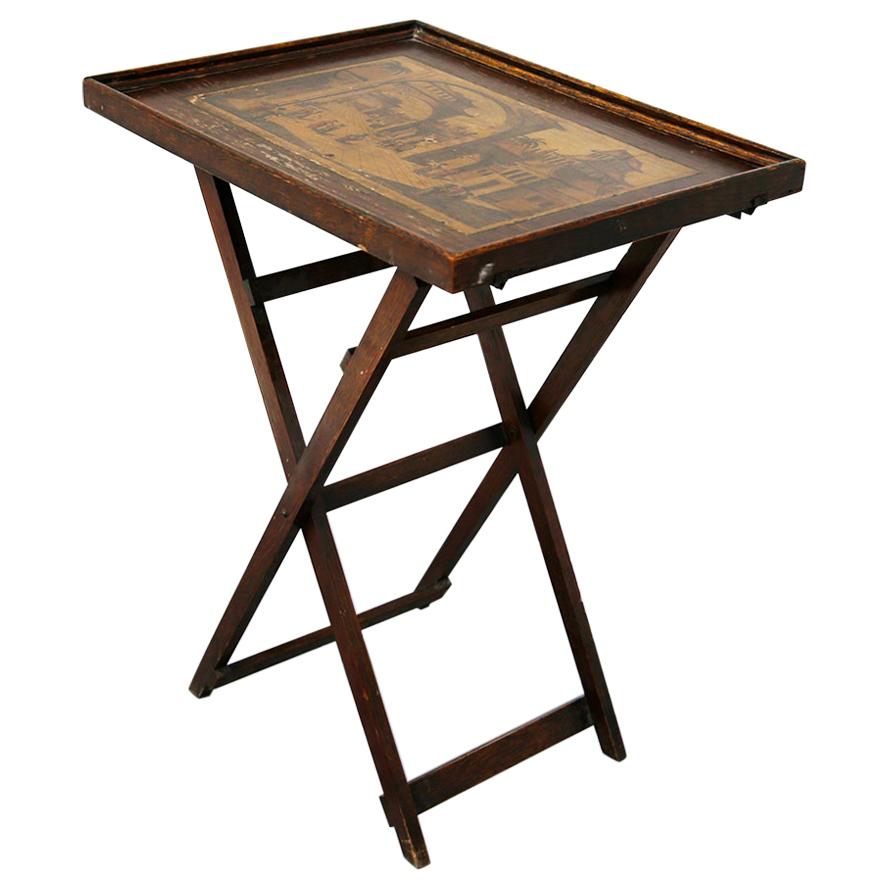 Foldable Side Table Collection Des Prospects Refined Imperial Chinese For Sale