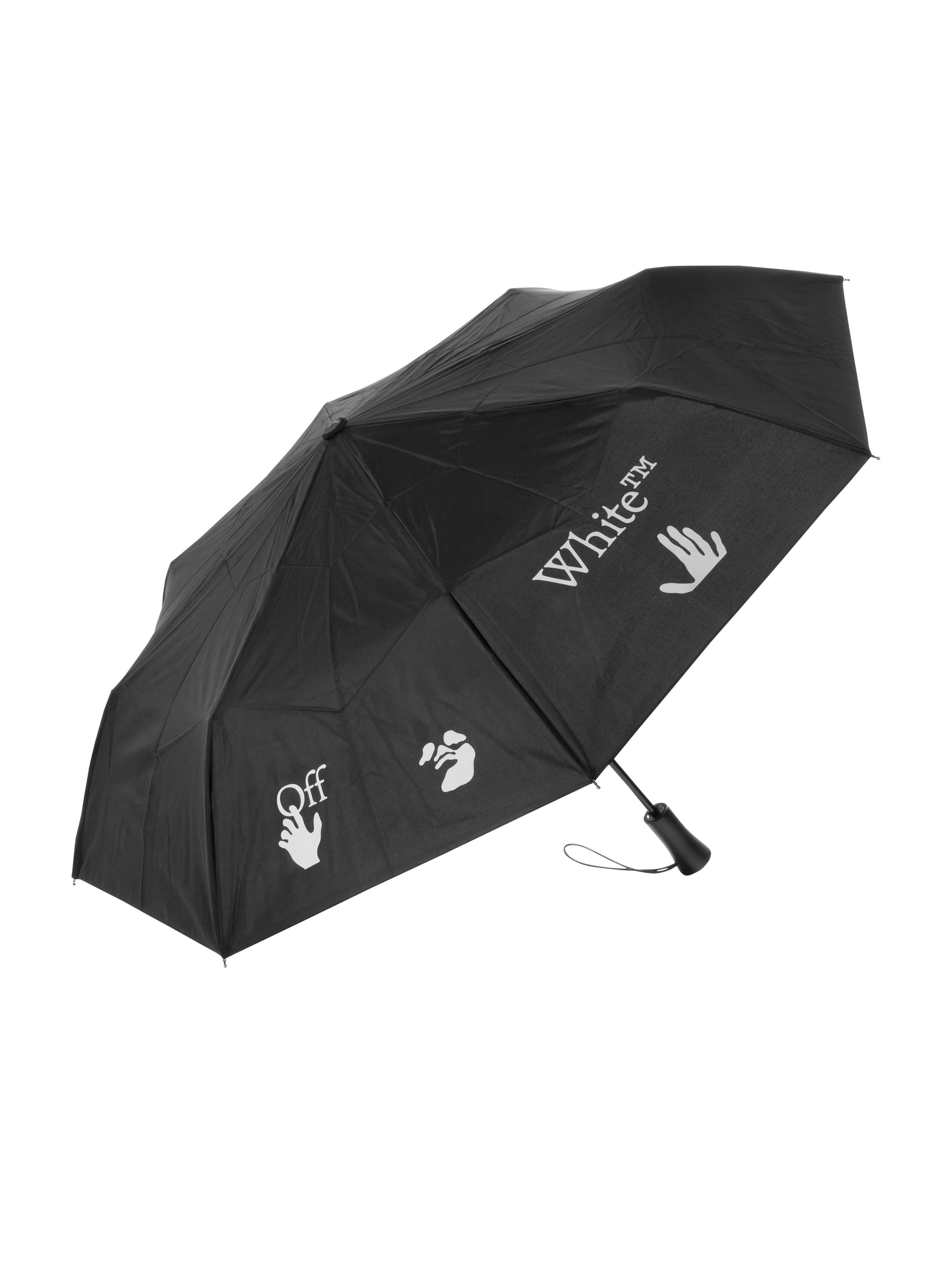 Off-White Foldable Umbrella Black White For Sale