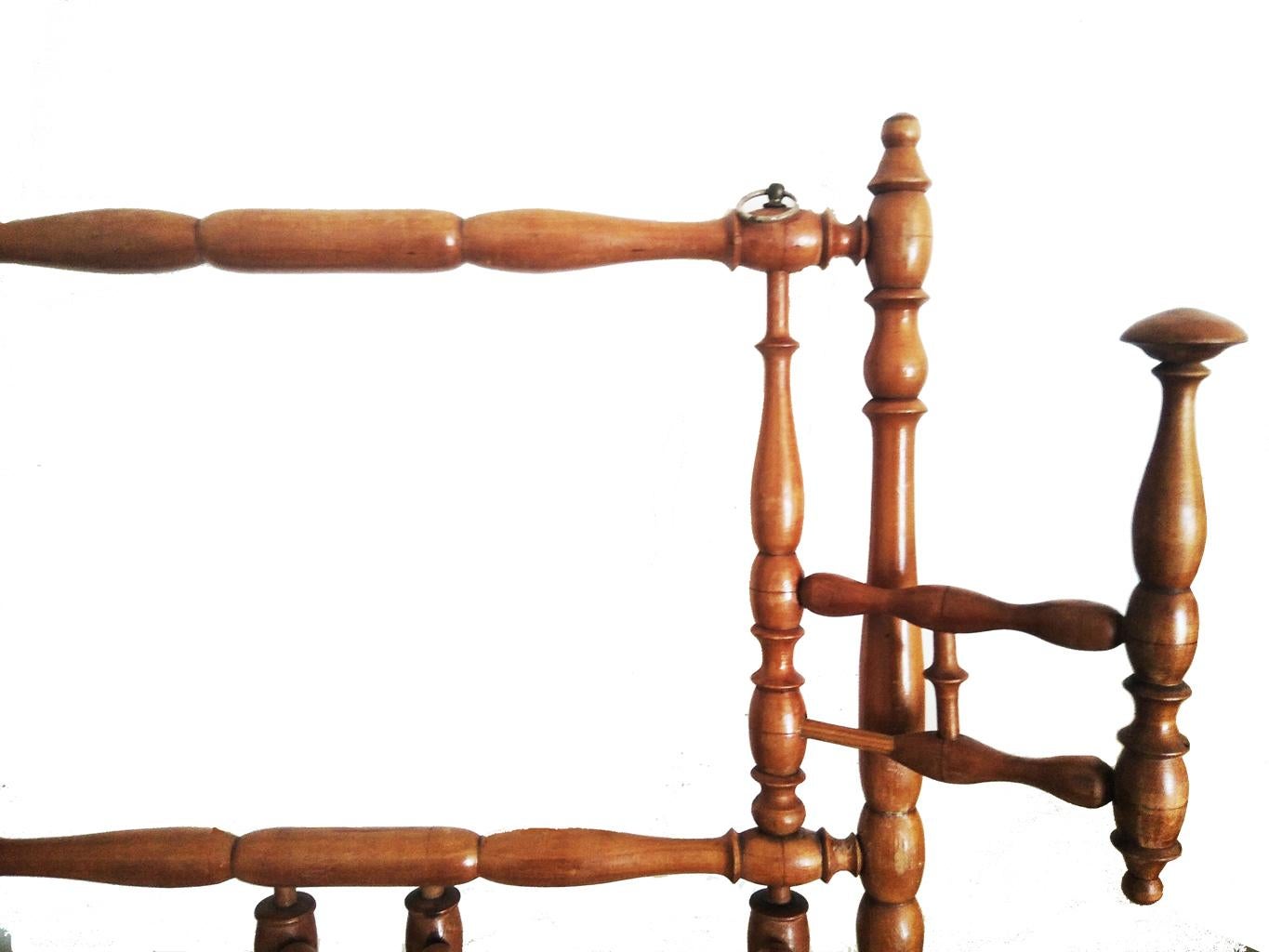 English Coat Rack Wall Coat and Hat Racks and Stands Foldable 6 Hangers 19th Century For Sale
