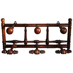 Foldable Wall Coat Rack Faux Bamboo,