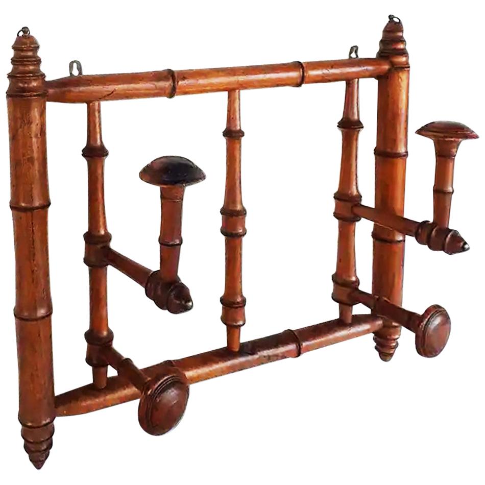 Brass Foldable Wall Coat Rack Midcentury / Art Deco, 1940s at 1stDibs