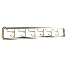 Foldable Wall Coat Rack in Brass, France, 1940s
