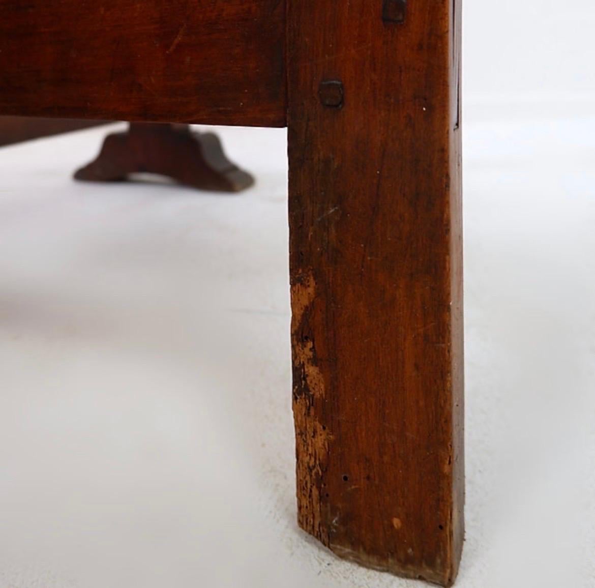 Foldable winemaker's table in solid oak For Sale 9
