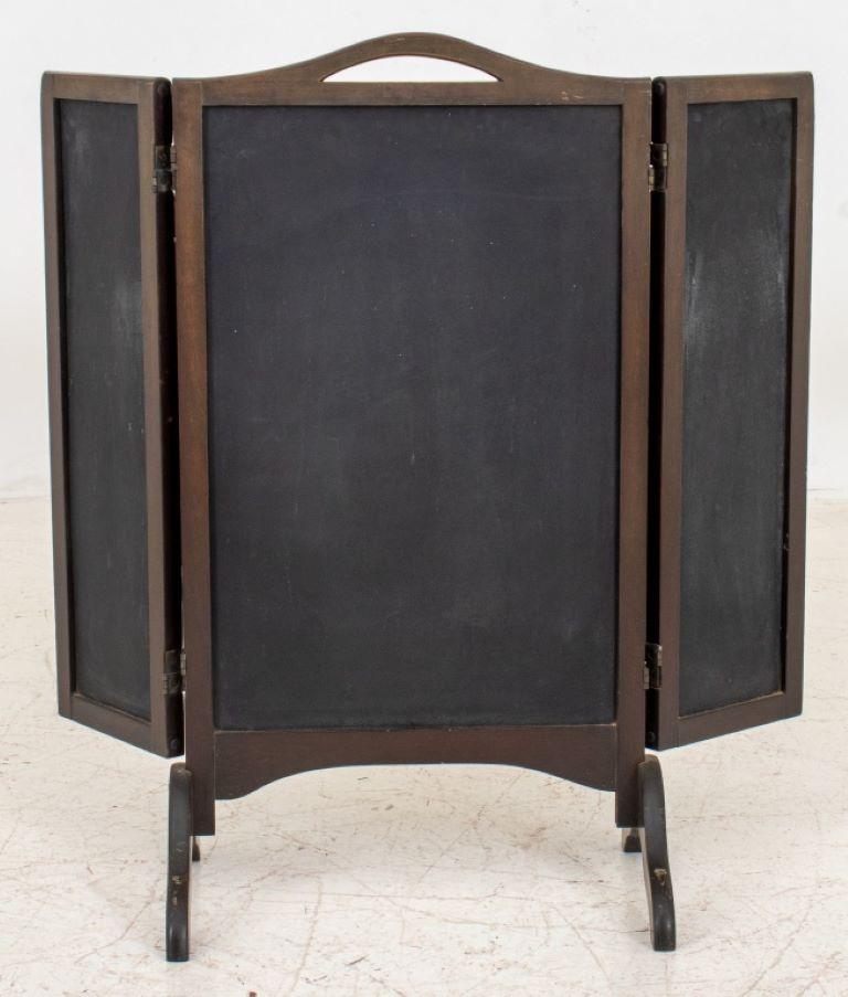 Foldable Wood Fire Screen With  Acrylic on Panel For Sale 4