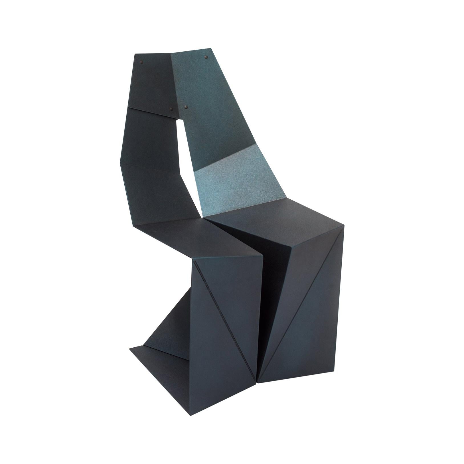 Folded Aluminum "Tungsten" Chair by Arcana For Sale