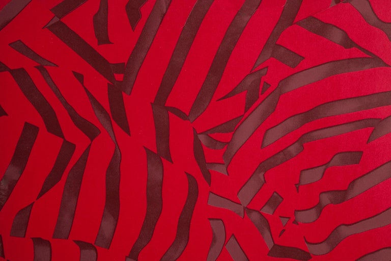 Folded Boysenberry Jam Tonal Wallpaper With Glossy Red And Burgundy Modern Folded Boysenberry Jam Tonal Wallpaper With Glossy Red And Burgundy Inks For
