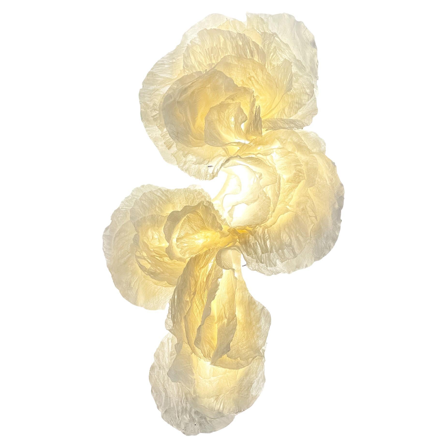 Folded by Ango – Sculptural Wall Light in Handcrafted Mulberry Tree Bark Fibre For Sale