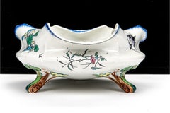 "Folded" Fruit Bowl of service Bracquemond-Rousseau / Faience Montereau