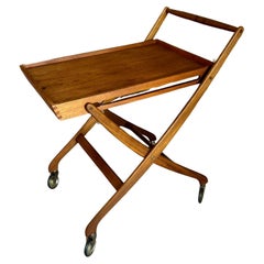 Carrello da portata pieghevole in teak, Danimarca 1960