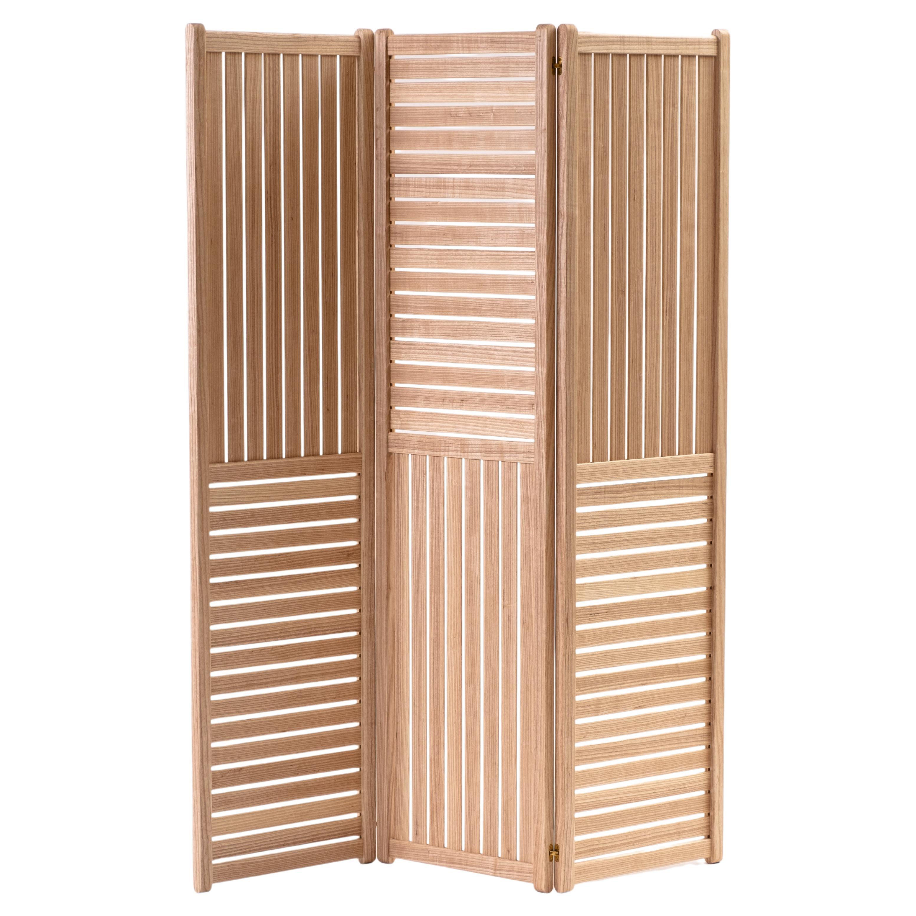 Folding 3-Panel or 4-Panel Room Divider Screen in Ash