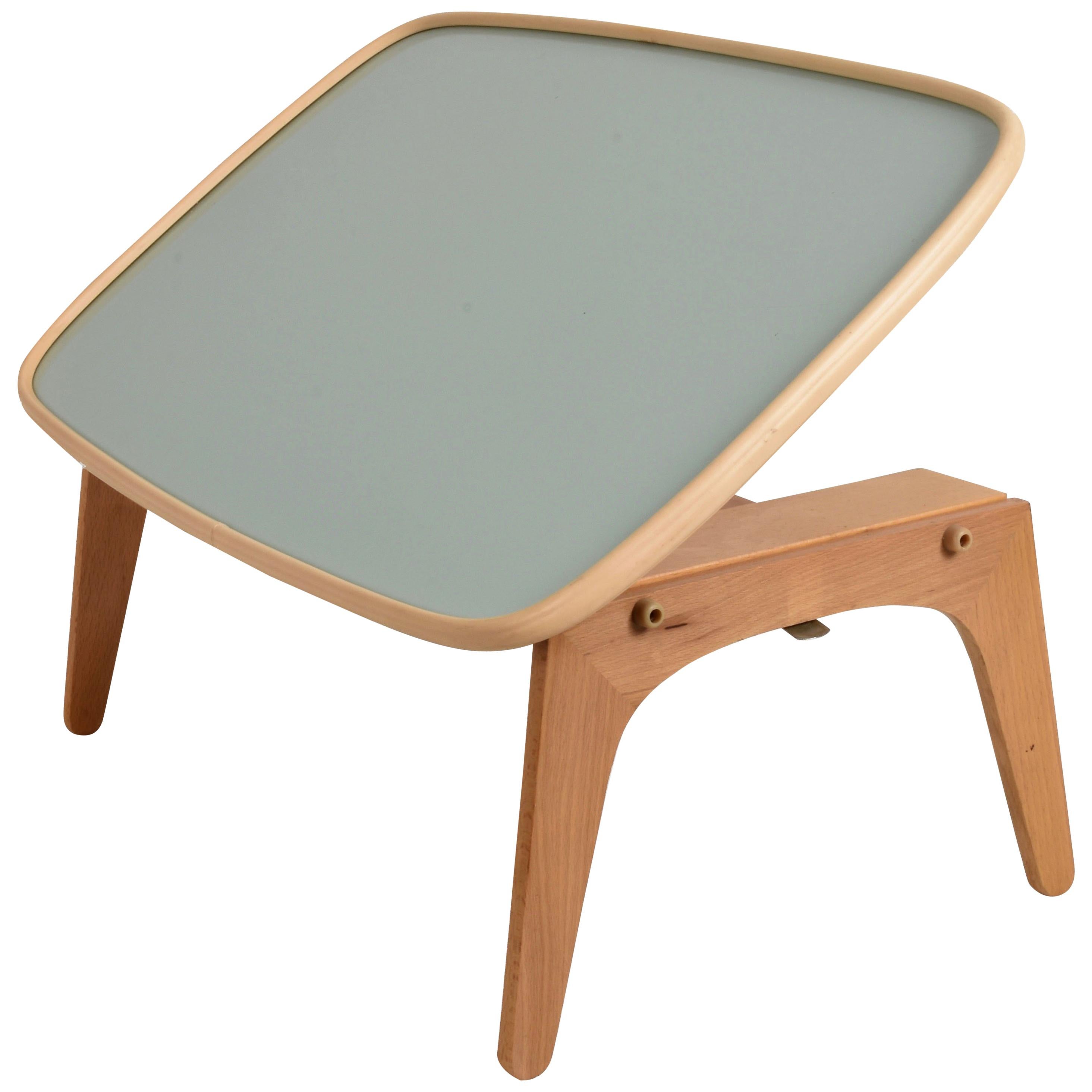 Vassoio da letto pieghevole e regolabile, Wood Wood laminato, Fratelli Reguitti, Italia, anni '50
