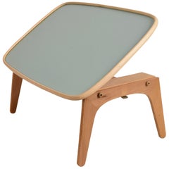 Folding and Adjustable Bed Tray, Laminated Wood, Fratelli Reguitti, Italy, 1950s